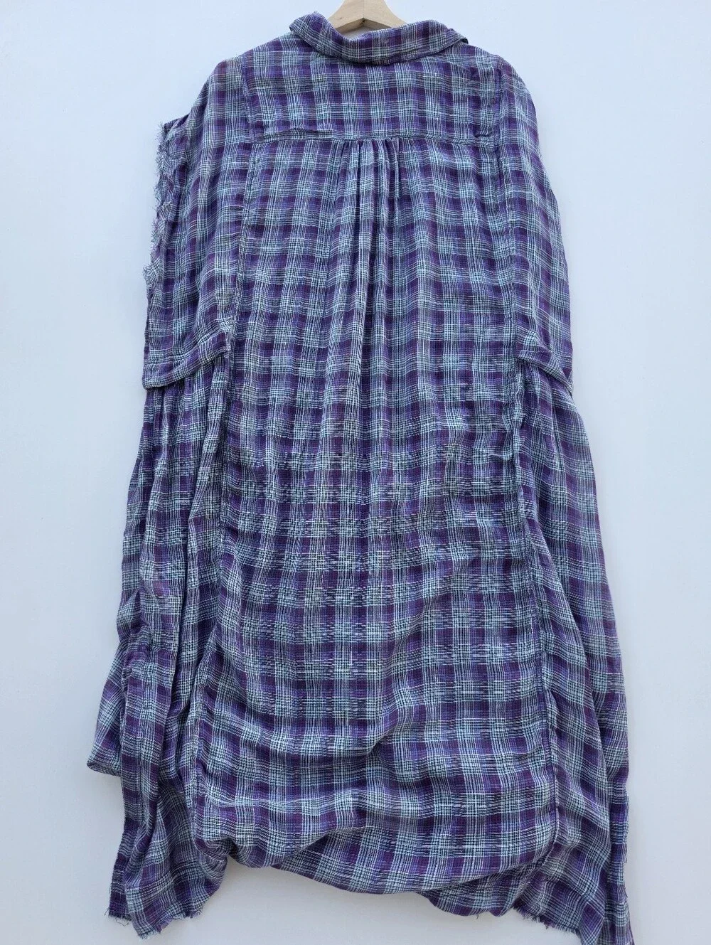 Free People We The Free Isabelle Plaid Maxi Shirt Dress Duster